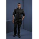 Southside Band Collar Chefs Jacket Black additional 12