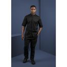 Southside Band Collar Chefs Jacket Black additional 24