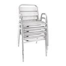 Bolero Aluminium Stacking Chairs Arched Arms additional 4