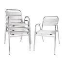 Bolero Aluminium Stacking Chairs Arched Arms additional 5
