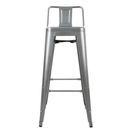 Bolero Bistro High Stool With Backrest Gun Metal additional 3