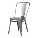 Bolero Bistro Steel Side Chairs Gun Metal Grey additional 5