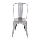 Bolero Bistro Steel Side Chairs Gun Metal Grey additional 1