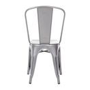 Bolero Bistro Steel Side Chairs Gun Metal Grey additional 6