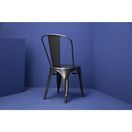 Bolero Bistro Steel Side Chairs Gun Metal Grey additional 7