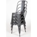 Bolero Bistro Steel Side Chairs Gun Metal Grey additional 10