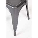 Bolero Bistro Steel Side Chairs Gun Metal Grey additional 2