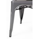 Bolero Bistro Steel Side Chairs Gun Metal Grey additional 3
