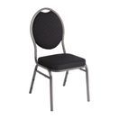 Bolero Oval Back Banquet Chairs Grey &amp; Black additional 1