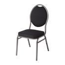 Bolero Oval Back Banquet Chairs Grey &amp; Black additional 3