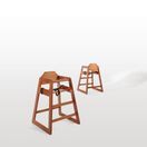 Bolero Wooden Highchair Dark Wood Finish additional 6