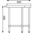 Vogue Stainless Steel Corner Table 600mm additional 7