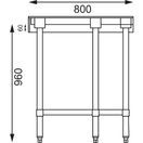 Vogue Stainless Steel Corner Table 600mm additional 8