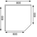 Vogue Stainless Steel Corner Table 600mm additional 9