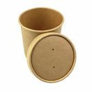 Paper Soup Cup &amp; Lid 8oz Kraft Combi-pack additional 2