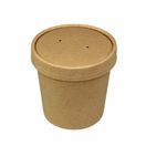 Paper Soup Cup &amp; Lid 8oz Kraft Combi-pack additional 1