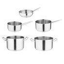 Special Offer Vogue Stainless Steel Casserole, Stew and Sauté Pan Set (5 Pack) additional 1