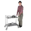 Vogue Stainless Steel 2 Tier Clearing Trolley Medium additional 3