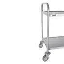 Vogue Stainless Steel 2 Tier Clearing Trolley Medium additional 6