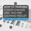 Vogue Stainless Steel 2 Tier Clearing Trolley Medium additional 8
