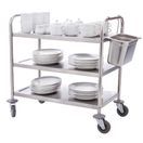 Vogue Stainless Steel 3 Tier Clearing Trolley Large additional 1