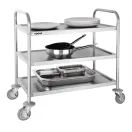 Vogue Stainless Steel 3 Tier Clearing Trolley Medium additional 2