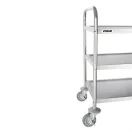 Vogue Stainless Steel 3 Tier Clearing Trolley Medium additional 7