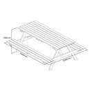 Rowlinson Wooden Picnic Bench 5ft additional 2