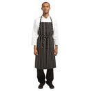 Chef Works Premium Woven Bib Apron Black and White Stripe additional 1