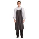 Chef Works Premium Woven Bib Apron Black and White Stripe additional 7