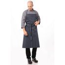 Chef Works Premium Woven Bib Apron Navy and White Stripe additional 5