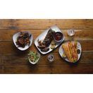 Churchill Stonecast Hints Oblong Plates Indigo Blue 355mm additional 3