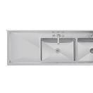 Vogue Stainless Steel Double Sink with Double Drainer 2400mm additional 7