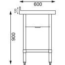 Vogue Stainless Steel Midi Pot Wash Sink with Undershelf additional 8