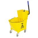 Jantex 30ltr Mop Bucket with Foot Pedal release - Yellow additional 1