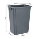 Jantex Slim Bin Grey 60Ltr additional 4