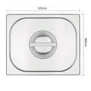 Vogue Stainless Steel 1/2 Gastronorm Lid additional 5