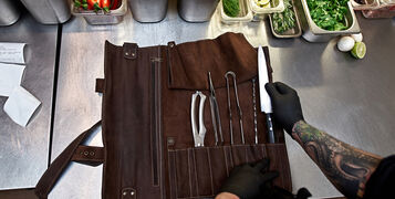 Set,Of,Professional,Cook,Tools.,Special,Case,Of,Cook,Knives.