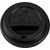 89mm Black Plastic Lids To Fit 12oz / 16oz Hot Cups