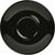 Genware Porcelain Black Saucer 16cm/ 6.25"