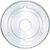 Vegware EP-CRFL-EP 10-20oz BlueStripe rPET Flat Lid with Straw Slot