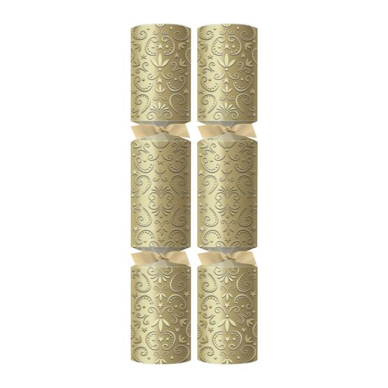 Swantex 12" Gold Fleur De Lys Christmas Crackers - Contents O C242-GFL-O