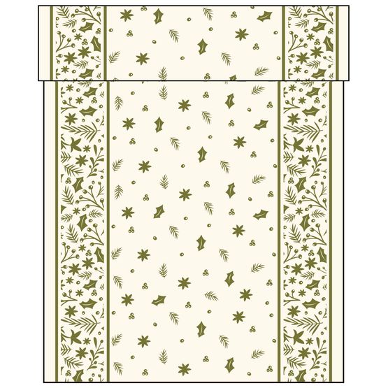Swantex 38cm x 12cm Cream Winter Foliage Tablerunner TABRUN-CWF