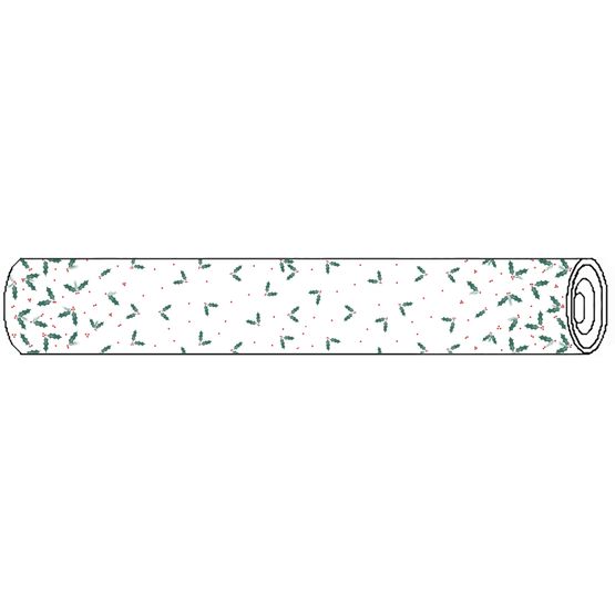 118cm x 25m Embossed Paper Banquet Roll Jolly Holly BR25-JLL