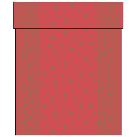 Swantex Red Winter Foliage Airliad Table Runner - 38cm x 12m TABRUN-RWF