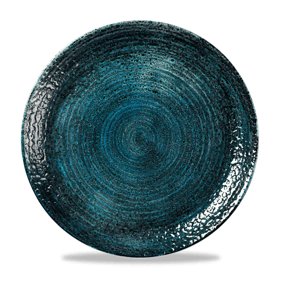 Churchill Homespun Chroma Blue Coupe Plates 288mm