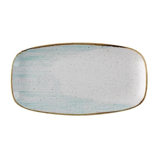 Churchill Stonecast Accents Chefs Oblong Plate Duck egg 348x189mm
