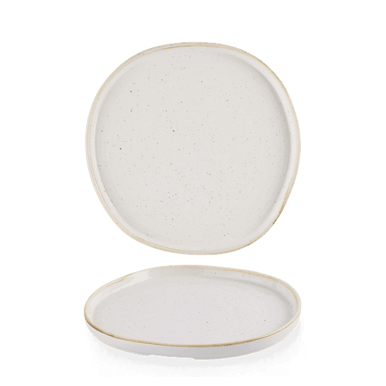 Churchill Stonecast Barley White Organic Walled Plates 206mm