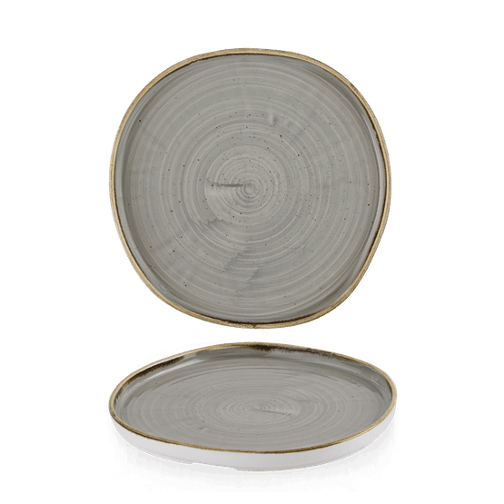 Churchill Stonecast Grey Organic Walled Plates 206mm