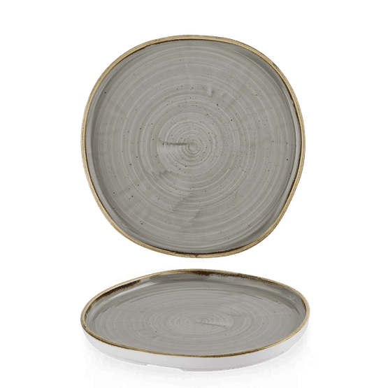 Churchill Stonecast Grey Organic Walled Plates 257mm